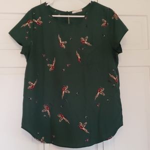 Green Le Lis Blouse, Size L